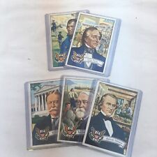 LOT of 5 Topps 1972 U.S. PRESIDENTS CARDS Tyler, Taylor, Andrew Johnson, Taft picture