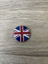 Union Jack Pin Back button British English UK Flag Great Britain Round 1.25 In picture