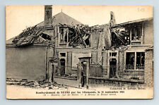 c1914 WWI Postcard Reims France Bombardement of Reims picture