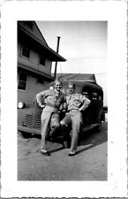 Feminine US Military Men Secret Intimate Lovers 1940s Vintage Photograph Gay Int picture