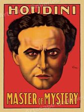 Harry Houdini 1910 - Master of Mystery Magician Face Poster 18x24 picture