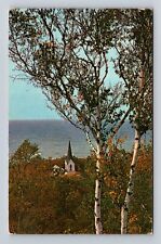 Middlevillage NY-New York, Aerial Scenic View Of Church, Vintage c1975 Postcard picture