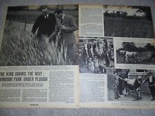 Photo article King George VI growing corn at Windsor Great Park 1942 ref AC picture