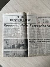 THE DENVER POST March 31,1981 Reagan at Helm, Recovering Fast - James Brady picture