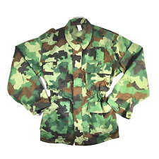 Genuine M93 Summer Jacket Serbian Military Woodland Camo Battle Blouse size 8 L picture