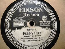 1923 Hot EDISON Phil Napoleon Miff Mole JAZZ O HARMONISTS Funny Feet Disc 51161 picture