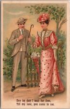 Vintage 1907 Romance / Embossed Postcard 