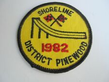 Vintage 1982 BSA Scouting Shoreline District Pinewood Derby Patch BIS picture
