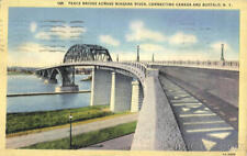 1943 Buffalo,NY Peace Bridge Across Niagara River Erie County New York Postcard picture