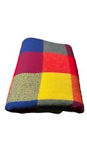 Vintage Tennessee Woolen Mills Acrylic Bold Squares Multicolor Blanket picture