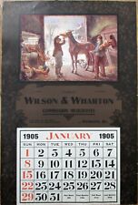 Wilmington, DE 1905 Advertising Calendar/15x22 Poster: Wilson & Wharton - Horse picture