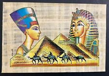 collection of rare Rare  Egyptian papyrus, handmade  (4) art  paintings,8x12” picture