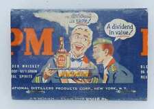 PM Blended Whiskey Vintage 40 Strike Matchbook Cover Unstruck picture