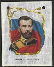 1910's ITC Silk NICHOLAS II, Czar Of Russia Rulers With Flags picture