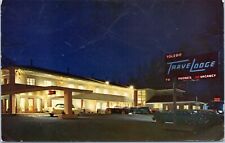 postcard Toledo Ohio - TraveLodge - exterior night view picture