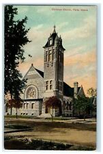 1918 Christian Church Paris Illinois IL Antique Posted Postcard picture