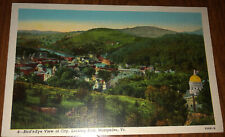 Linen Postcard, UNP Montpelier VT-Vermont, Birds Eye View Of City Looking East picture