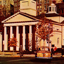Vintage 1964 St John Church Lafayette Square Washington DC Postcard Latrobe Taxi picture