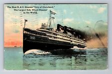 Detroit MI-Michigan, New D & C Steamer, c1911 Antique Vintage Postcard picture