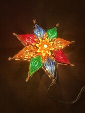 Kurt Adler STAR Christmas Tree Topper Lighted Stained Glass Style Plug-In Nice picture