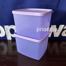 Tupperware Freezer It Square Rounds 800ml Container Set of 2 Lavender New picture