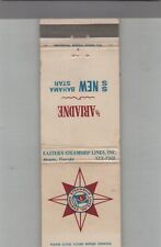 Matchbook Cover Eastern Steamship Lines SS Ariadne - SS New Bahama Star picture