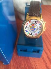 LORUS Vintage Disney Mickey Mouse World Flags Musical Watch *need a battery* picture