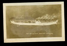 WWI Era RPPC Real Photo Post Card USS LANGLEY Earliest US Aircraft Carrier 1920s picture
