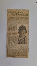 Cleveland Flemings Girl's Baseball Softball 1927 Louise Brunner Picture Article  picture