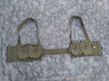 BELGIAN ARMY BAR 308 AMMO MAGAZINE BELT 4 POCKET W/ SUSPENDERS 20RD MAGS picture