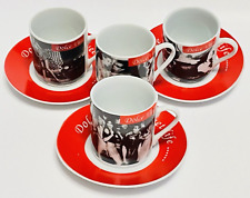 Dolce Vita Sweet Life 4 Espresso Cups And 3 Saucers picture