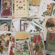 (41) Christmas Postcard Lot, Antique/Vintage 1910-1913, VG-E, Most W/Stamps picture