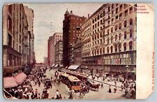 Chicago, Illinois IL - Scenic Scene at State Street - Vintage Postcard - Posted picture