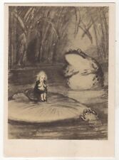 1956 Fairy Tale by Andersen Thumbelina & old Toad Folk ART RUSSIAN POSTCARD Old picture
