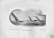 early 1900- print - yachting in the solent  picture