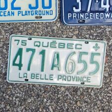 Quebec Canada 1975 License Plate  picture