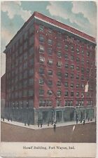 c1910 FORT WAYNE Indiana Ind Postcard SHOAFF BUILDING People picture