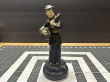 Vintage 1950's Asian Woman Playing Music Instrument Chalkware Musician Figurine picture