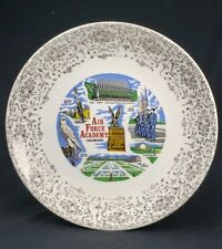 Vintage US Air Force Academy Colorado Springs, CO Collector's Plate 22K Ceramic picture