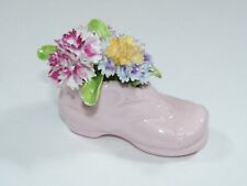 VINTAGE STANLEY FINE BONE CHINA ENGLAND FLOWERS IN PINK BOOT 4