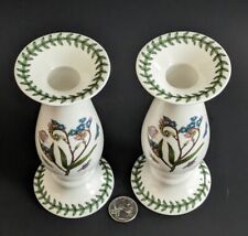 Set 2 Portmeiron Botanic Garden Candlestick Holders Forget Me Not Butterfly MINT picture