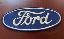 Vintage FORD Oval Jacket Logo PATCH Mechanic Uniform Blue White Embroidery picture