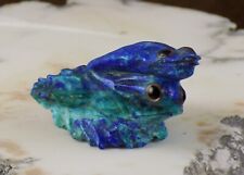 Zuni Spring Frog Mates Fetish by Ricky Laahty - High Grade Azurite picture