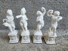 4 Vintage Hutschenreuther Porcelain Cherub Putti Four Seasons Figurine Set 5.5