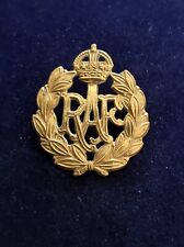 WW2 era Royal Air Force RAF Brass Cap Badge British Military picture