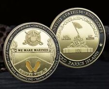 NEW USMC U.S. Marine Corps Semper Fidelis  Paris Island Challenge Coin. picture
