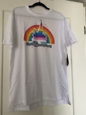 NEW Walt Disney World Shirt Adult M White Pride Collection Rainbow Castle Parks picture
