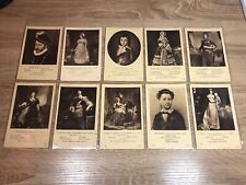 Lot Of 10 Postcards/index Cards Style Historical Figures France (1) picture