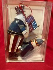 Tomorrow Today Christmas Collection Uncle Sam & Snowman ornaments Vintage picture