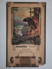 VTG 1935 MOHAWK TIRES ADVERTISING CALENDAR 16x11 SIGN BEARS CUB LITHO PRINT RARE picture